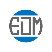 EDM brev logotyp design på vit bakgrund. EDM kreativ initialer cirkel logotyp begrepp. EDM brev design. vektor
