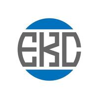 ekc brev logotyp design på vit bakgrund. ekc kreativ initialer cirkel logotyp begrepp. ekc brev design. vektor