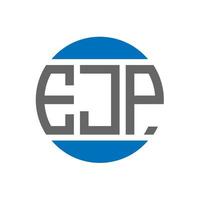 ejp-Brief-Logo-Design auf weißem Hintergrund. ejp creative initials circle logo-konzept. ejp Briefgestaltung. vektor