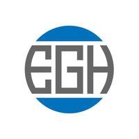 egh-Buchstaben-Logo-Design auf weißem Hintergrund. zB kreative Initialen Kreis Logo-Konzept. zB Buchstabengestaltung. vektor