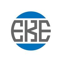 Eke-Brief-Logo-Design auf weißem Hintergrund. eke creative initials circle logo-konzept. Eke-Briefgestaltung. vektor