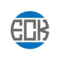 eck-Buchstaben-Logo-Design auf weißem Hintergrund. eck kreative Initialen Kreis-Logo-Konzept. eck Briefgestaltung. vektor