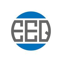 eeq-Buchstaben-Logo-Design auf weißem Hintergrund. eeq kreative Initialen Kreis Logo-Konzept. eeq Briefgestaltung. vektor