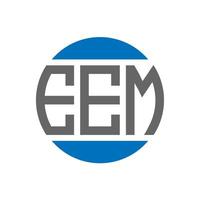 EEM-Brief-Logo-Design auf weißem Hintergrund. eem kreative Initialen Kreis Logo-Konzept. Eem-Brief-Design. vektor