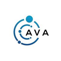 ava-Buchstaben-Logo-Design auf schwarzem Hintergrund. ava kreative Initialen schreiben Logo-Konzept. ava Briefgestaltung. vektor