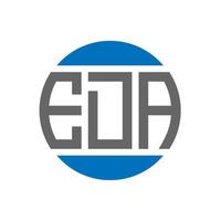 Eda-Brief-Logo-Design auf weißem Hintergrund. eda creative initials circle logo-konzept. eda Briefgestaltung. vektor