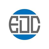 edc brev logotyp design på vit bakgrund. edc kreativ initialer cirkel logotyp begrepp. edc brev design. vektor