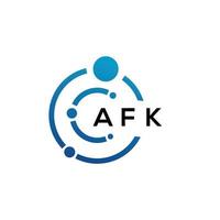 afk brev logotyp design på svart bakgrund. afk kreativa initialer brev logotyp koncept. afk bokstavsdesign. vektor