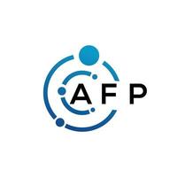 afp-Buchstaben-Logo-Design auf schwarzem Hintergrund. afp kreatives Initialen-Brief-Logo-Konzept. afp Briefgestaltung. vektor