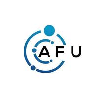 afu brev logotyp design på svart bakgrund. afu kreativa initialer brev logotyp koncept. afu bokstavsdesign. vektor