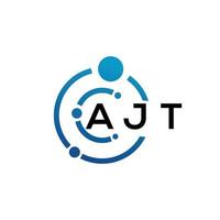 ajt-Buchstaben-Logo-Design auf schwarzem Hintergrund. ajt kreatives Initialen-Buchstaben-Logo-Konzept. ajt Briefgestaltung. vektor