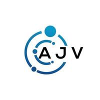 ajv-Buchstaben-Logo-Design auf schwarzem Hintergrund. ajv kreative Initialen schreiben Logo-Konzept. ajv Briefgestaltung. vektor