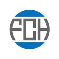 fch-Brief-Logo-Design auf weißem Hintergrund. fch kreative Initialen Kreis Logo-Konzept. fch Briefgestaltung. vektor