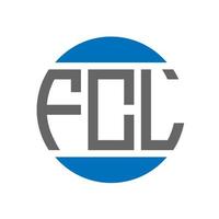fcl-Brief-Logo-Design auf weißem Hintergrund. fcl creative initials circle logo-konzept. fcl Briefgestaltung. vektor