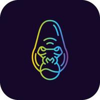 Gorilla kreatives Icon-Design vektor