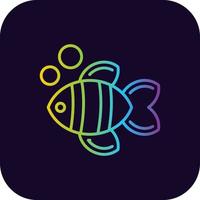 clown fisk kreativ ikon design vektor