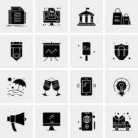 16 universelle Business-Icons Vektor kreative Icon-Illustration zur Verwendung in Web- und Mobilprojekten