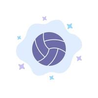 blaues Symbol des Ball-Volleyball-Volleyballsports auf abstraktem Wolkenhintergrund vektor