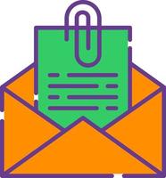 Datei anhängen E-Mail kreatives Icon-Design vektor