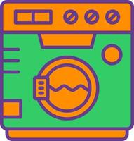 Waschmaschine kreatives Icon-Design vektor