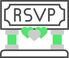 rsvp kreatives Icon-Design vektor