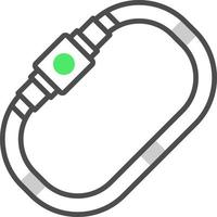 Karabiner kreatives Icon-Design vektor