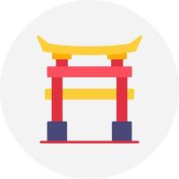 Torii-Tor kreatives Icon-Design vektor