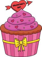 valentinstag cupcake cartoon farbige clipart vektor