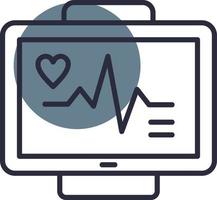 EKG-Monitor kreatives Icon-Design vektor