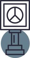 Peace-Zeichen kreatives Icon-Design vektor