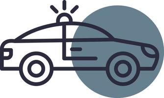 Polizeiauto kreatives Icon-Design vektor