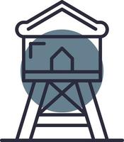 Wachturm kreatives Icon-Design vektor