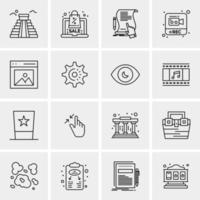 16 universelle Business-Icons Vektor kreative Icon-Illustration zur Verwendung in Web- und Mobilprojekten