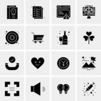 16 universelle Business-Icons Vektor kreative Icon-Illustration zur Verwendung in Web- und Mobilprojekten