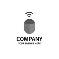 flache farbe der maus wifi computer business logo template vektor