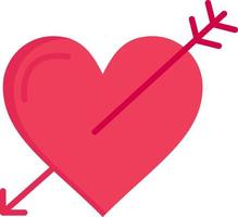 hjärta pil högtider kärlek valentine platt Färg ikon vektor ikon baner mall