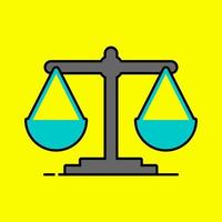 Skalen-Icon-Vektordesign geeignet für Logos von Rechtsinstituten vektor