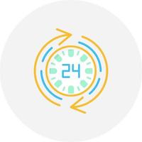 24 timmar kreativ ikon design vektor