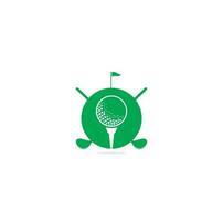moderner Golf-Abzeichen-Logo-Vektor. Vorlage für das Design des Golfclub-Logos. Etiketten und Embleme. Golf-Logo vektor