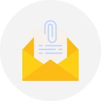 Datei anhängen E-Mail kreatives Icon-Design vektor