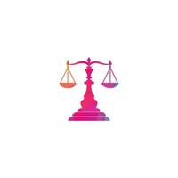 Logo-Design für Recht und Anwalt. Anwaltskanzlei und Büro-Vektor-Logo-Design. vektor