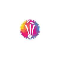 Cricket Wickets und Ball-Logo. Wicket- und Bails-Logo, Ausrüstungsschild. Logo der Cricket-Meisterschaft. moderne Sportemblem-Vektorillustration. Cricket-Logo vektor