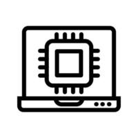 bärbar dator chip vektor illustration på en bakgrund.premium kvalitet symbols.vector ikoner för begrepp och grafisk design.