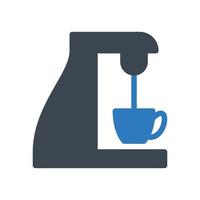 Kaffeemaschinen-Vektorillustration auf einem Hintergrund Premium-Qualitätssymbole Vektorsymbole für Konzept und Grafikdesign. vektor