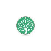 grünes Baum-Logo-Design. abstraktes organisches Elementvektordesign. Ökologie glückliches Leben Logo Konzept Symbol. vektor
