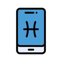 mobile astrologie-vektorillustration auf einem hintergrund. hochwertige symbole. vektorikonen für konzept und grafikdesign. vektor