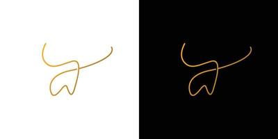 modern elegant och professionell dental ikon logotyp vektor