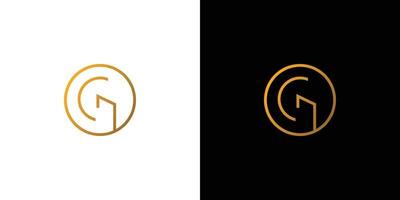 modern och unik logotypdesign med bokstaven g initialer vektor