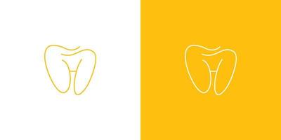 einfaches und modernes zahnarzt-logo-design mit initialen h vektor