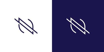 modern och sofistikerad brev n initialer logotyp design vektor